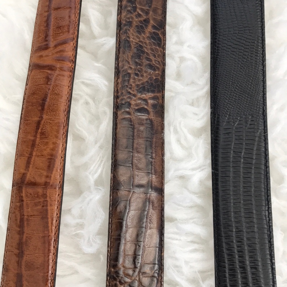 Mondo Italian Leather Belts (set of 3) - Picture 3 of 4